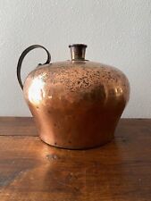 Antique Copper Vessel Hand Made One of A Kind With Hand Wrought Handle picture