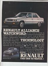 Original 1984 Renault Alliance Magazine Ad 