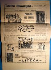 THE GREAT RAYMOND AND LITZKA. 1929 COLOMBIAN BROADSIDE IN SPANISH picture