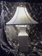 PAIR FREDRICK COOPER STYLE MCM VINTAGE  IVORY CRACKLE GLAZE LAMPS  picture