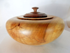 Vintage Wood Turned Vessel, Bowl, Signed Stacy Mahoe NICE picture
