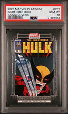 2023 Upper Deck Marvel Platinum ICONIC COVERS HULK WOLVERINE IC12 PSA 10 picture