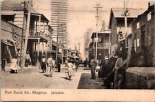 Vintage Postcard View Port Royal Street Kingston Jamaica                    6516 picture