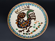 Romanian traditional plate Horezu area, Cock Style Handmade Rare plate Signed⭐ picture