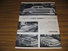 1953 Print Ad '53 Chrysler New Yorker Deluxe 4-Dr & Convertible,Imperial,Windsor picture