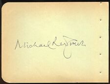 Michael Redgrave d1985 & Laureen MacGrath d1992 signed autograph 4x6 Cut Actors picture