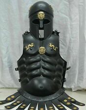 MUSCLE ARMOUR CUIRASS JACKET & TROY HELMET medieval knight armor costume STYLE picture