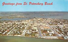 Postcard FL St. Petersburg Beach Greetings Aerial View “Sunshine City” Gulf picture