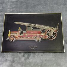 VINTAGE Plastic Sign 1929 Leaping Lena Liverpool Fire Brigade Fire Truck picture