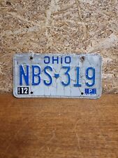 Genuine Vintage Ohio Early American USA Car Number Licence Plate Raised letters picture