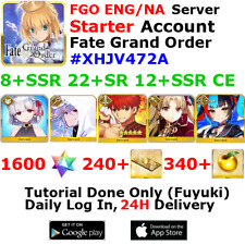 [ENG/NA][INST] FGO / Fate Grand Order Starter Account 8+SSR 240+Tix 1610+SQ #XHJ picture