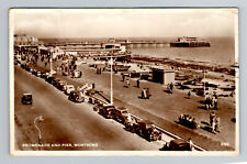 Vintage Promenade and Pier, Worthing Real Photo Postcard, Circa 1950s picture