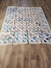 Vintage PRE 1940S Era Bow Tie Quilt 🍀 LOOK AT PICS🍀 Good Luck Symbol 78x68 picture