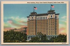 Battle Creek MI Michigan Percy Jones General Hospital c1938 Linen Postcard picture