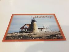 Postcard Mt Desert Rock Light Lighthouse, Maine ME picture