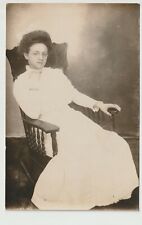 RPPC Atalissa Iowa A lady in Jones Studio Real Photo Card IA Muscatine UN-POSTED picture