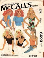 Vtg 1979 McCall's 6623 Stretch Knit Tops Size 12 Bust 34 Camisole Off Shoulder picture
