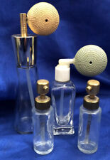 Vintage Empty Glass Perfumes Bottles w/Atomizers Lot of 4 picture