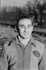 VTG 1950s 35MM NEGATIVE PORTRAIT CLOSEUP MAN IN LETTERMEN'S JACKET 1949 194-26 picture