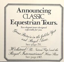 Great Britain Jubilee Year Equestrian Tours Royal Ascot Vintage Print Ad 1977 picture