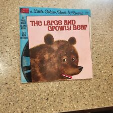 Disneyland Little Golden Book And Record The Large And Growly Bear #210 1976 picture