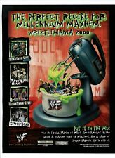 WWF Wrestlemania 2000 Action Figures - 2000 Toys Print Ad Millennium Mayhem picture