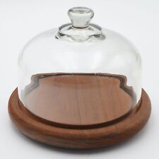 Goodwood Genuine Teak Wood Cheese Board with Glass Dome Made in Thailand picture
