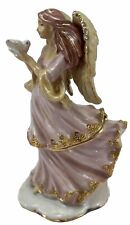 Peace Angel Trinket Box Figurine with Austrian Crystals & Pearlized Enamel Paint picture