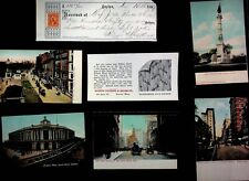 15 antique Boston, MA ephemera lot blotters, bank note, postcards #143 picture