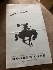 Moore’s Cafe Restaurant Menu Jackson Hole Wyoming picture