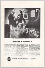 1948 RCA NBC Television Vintage Print Ad Radio Corporation of America Broadway picture