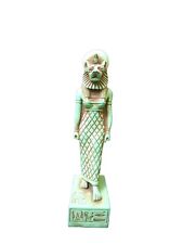 RARE ANTIQUE ANCIENT EGYPTIAN Statue King  Sekhmet Heavy Stone Hieroglyphic bc # picture