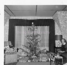 Vintage FOUND CHRISTMAS PHOTOGRAPH Black And White TREE Snapshot 42 LA 90 I picture