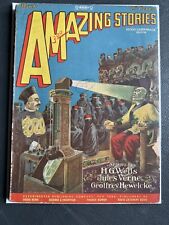 1928 Amazing Stories March Sci Fi Pulp Comic Magazine  HG Wells Frank Paul picture