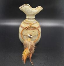 Vintage Native Southwestern Art Pottery Vase, Oil Burner Dream Catcher ~signed picture