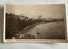 RPPC The Thames Embankment St. Paul’s From Waterloo Bridge LONDON 1910 Postcard picture