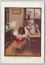 1898 Postcard Busy Bears On Saturday Private Mailing Card Art Print picture