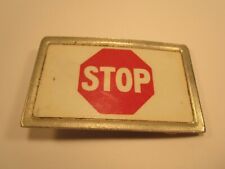 (CHOICE) Vintage FISHER Belt Buckle STOP Yield DO NOT ENTER Devil Made Me [Z36h] picture