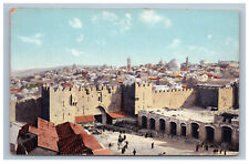 Jerusalem Israel Damascus Gate Birds Eye View Postcard Early picture