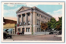 c1940's Masonic Temple New Rochelle New York NY Vintage Posted Postcard picture