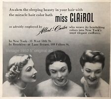 1952 Albert-Carter Salon Miss Clairol Hair Color Style PRINT AD 5” VINTAGE picture