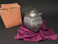 Hand Craft Japanese Tin Tea pot, warm/cold sake pot, double layer Spout Japan picture