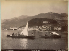 Italy, Lake Como, Bellagio, General View, ca.1880, Vintage Print Print Vint picture