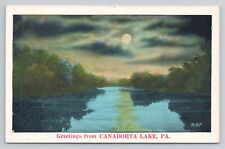 Postcard Greetings From Canadohta Lake Pennsylvania c1920 picture