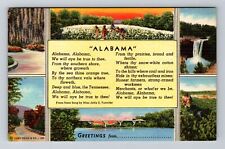 AL-Alabama, General Greetings, Points of Interest, Antique Vintage Postcard picture