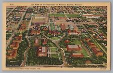 Air view University of Arizona Tucson Linen c. 1944 A153 picture