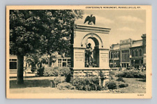 1930'S. RUSSELLVILLE, KY. CONFEDERATE MONUMENT. POSTCARD 1A37 picture