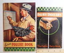 1950s vintage Purina POULTRY & DAIRY Farm Ag Advertising Books picture