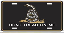 BLACK GADSDEN DON'T TREAD ON ME BLACK TACTICAL Embossed License Plate picture