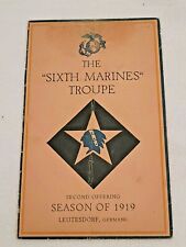 THE SIXTH MARINES TROUPE 2nd OFFERING SEASON OF 1919 BOOKLET LEUTESDORF GERMANY picture